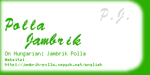 polla jambrik business card